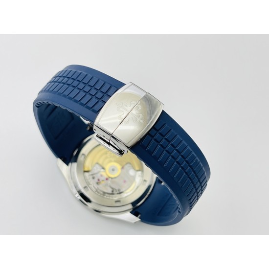 Patek Philippe - Aquanaut Travel Time 40mm Diamonds SS/RU Blue Dial PPF A324