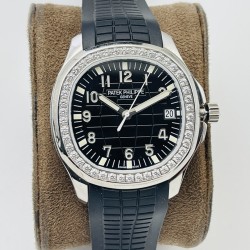 Patek Philippe - Aquanaut Ref.5167 40mm Diamonds SS/RU Black PPF 1:1 MY9015 Mod