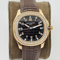 Patek Philippe - Aquanaut Ref.5167 40mm Diamonds RG/RU Black PPF 1:1 MY9015 Mod