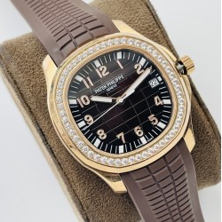 Patek Philippe - Aquanaut Ref.5167 40mm Diamonds RG/RU Black PPF 1:1 MY9015 Mod