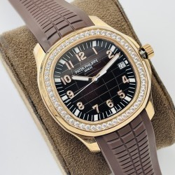 Patek Philippe - Aquanaut Ref.5167 40mm Diamonds RG/RU Black PPF 1:1 MY9015 Mod