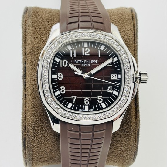 Patek Philippe - Aquanaut Ref.5167 40mm Diamonds SS/RU Brown PPF 1:1 MY9015 Mod