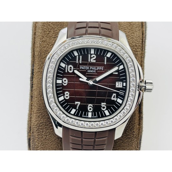 Patek Philippe - Aquanaut Ref.5167 40mm Diamonds SS/RU Brown PPF 1:1 MY9015 Mod