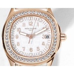 Patek Philippe - Aquanaut Ladies 5068 35.6mm Dia RG/RU White Dial HIF A324