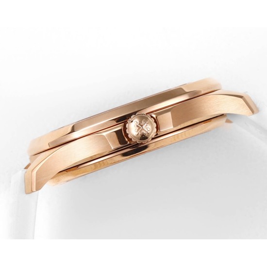 Patek Philippe - Aquanaut Ladies 5068 35.6mm Dia RG/RU White Dial HIF A324