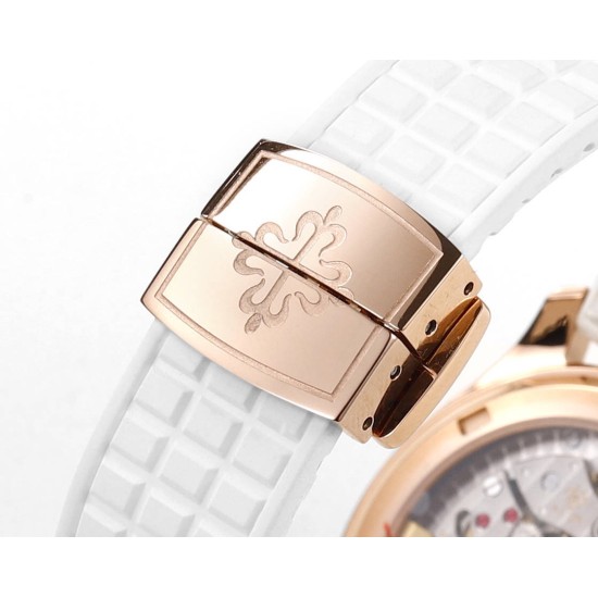 Patek Philippe - Aquanaut Ladies 5068 35.6mm Dia RG/RU White Dial HIF A324