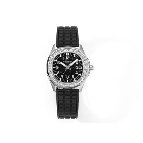 Patek Philippe - Aquanaut Ladies 5068 35.6mm Dia SS/RU Black Dial HIF A324