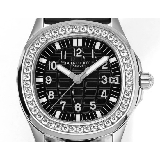 Patek Philippe - Aquanaut Ladies 5068 35.6mm Dia SS/RU Black Dial HIF A324