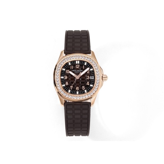 Patek Philippe - Aquanaut Ladies 5068 35.6mm Dia RG/RU Brown Dial HIF A324