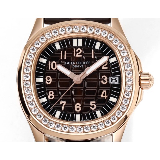 Patek Philippe - Aquanaut Ladies 5068 35.6mm Dia RG/RU Brown Dial HIF A324