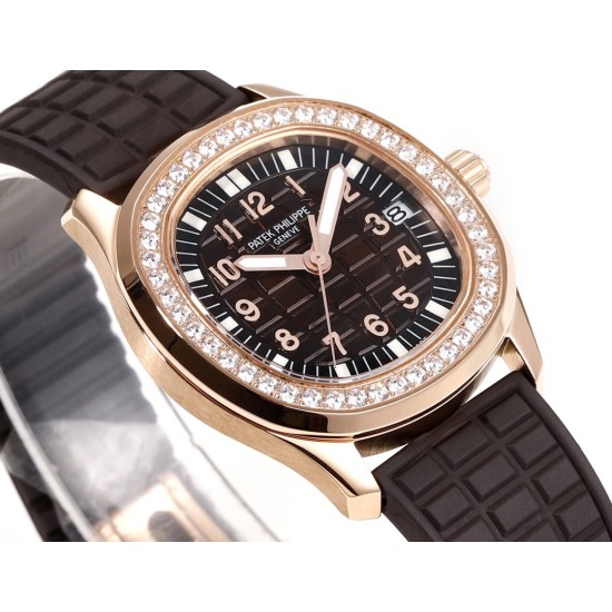 Patek Philippe - Aquanaut Ladies 5068 35.6mm Dia RG/RU Brown Dial HIF A324