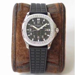 Patek Philippe - Aquanaut Lady 5068 35.6mm SS/RU Black Dial PPF A324