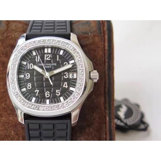 Patek Philippe - Aquanaut Lady 5068 35.6mm SS/RU Black Dial PPF A324