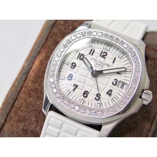 Patek Philippe - Aquanaut Lady 5068 35.6mm SS/RU White Dial PPF A324