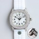 Patek Philippe - Aquanaut Ladies 35.6mm Full Diamond SS/RU White TWF A324