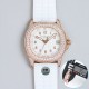 Patek Philippe - Aquanaut Ladies 35.6mm Full Diamond RG/RU White TWF A324