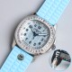 Patek Philippe - Aquanaut Ladies 35.6mm Full Diamond SS/RU Blue TWF A324