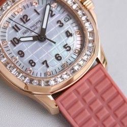 Patek Philippe - Aquanaut Ladies 35.6mm Full Diamond RG/RU Blue TWF A324