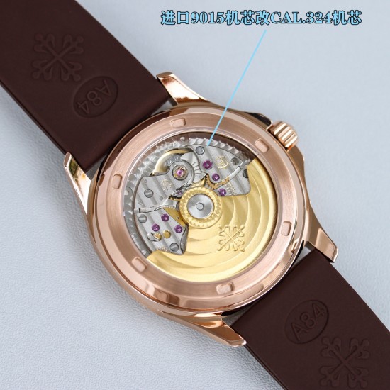 Patek Philippe - Aquanaut Ladies 35.6mm Full Diamond RG/RU Black TWF A324