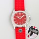 Patek Philippe - Aquanaut Ladies 35.6mm Full Diamond SS/RU Red TWF A324
