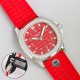 Patek Philippe - Aquanaut Ladies 35.6mm Full Diamond SS/RU Red TWF A324
