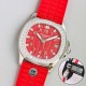 Patek Philippe - Aquanaut Ladies 35.6mm Full Diamond SS/RU Red TWF A324