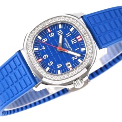Patek Philippe - Aquanaut Lady 5067A Transparent Diamonds 35.6mm SS/RU Blue Dial PPF Quartz