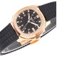 Patek Philippe - Aquanaut Lady 5067A Transparent Diamonds 35.6mm RG/RU Black Dial PPF Quartz