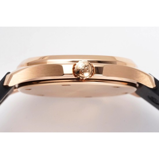 Patek Philippe - Aquanaut Lady 5067A Transparent Diamonds 35.6mm RG/RU Black Dial PPF Quartz