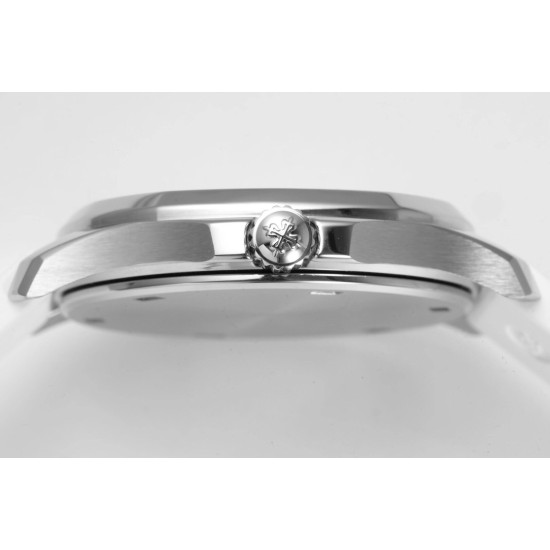 Patek Philippe - Aquanaut Lady 5067A Transparent Diamonds 35.6mm SS/RU White Dial PPF Quartz