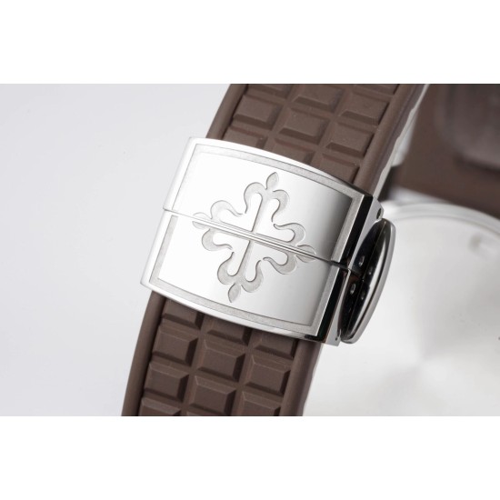 Patek Philippe - Aquanaut Lady 5067A Transparent Diamonds 35.6mm SS/RU Brown Dial PPF Quartz