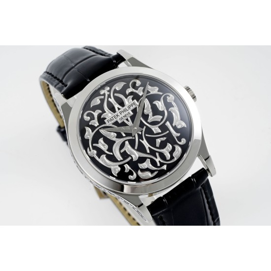 Patek Philippe - Calatrava 38.6mm SS/LE Black/Silver FLF A240(Micro Rotor)