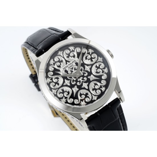 Patek Philippe - Calatrava 38.6mm SS/LE Black/Silver FLF A240(Micro Rotor)