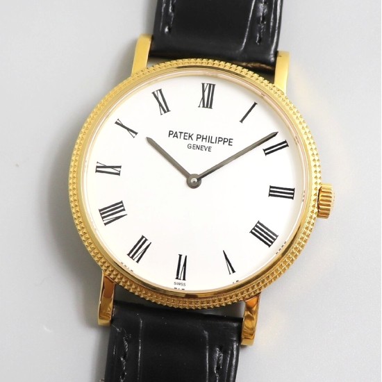 Patek Philippe - Calatrava 5120J 39mm YG/LE White Dial Roman Numeral Markers TWF Asia 21J Mod Cal.240