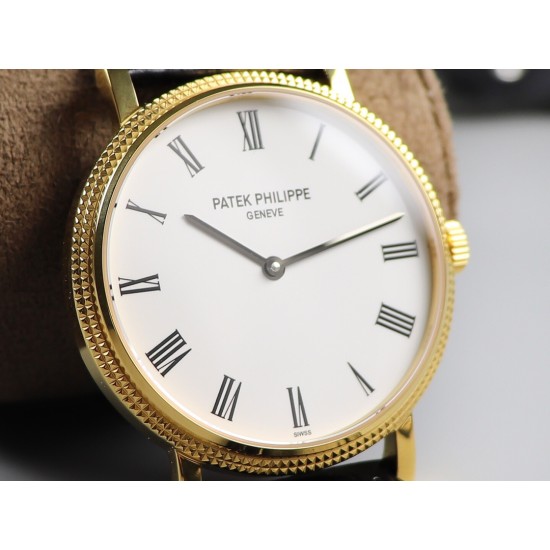 Patek Philippe - Calatrava 5120J 39mm YG/LE White Dial Roman Numeral Markers TWF Asia 21J Mod Cal.240