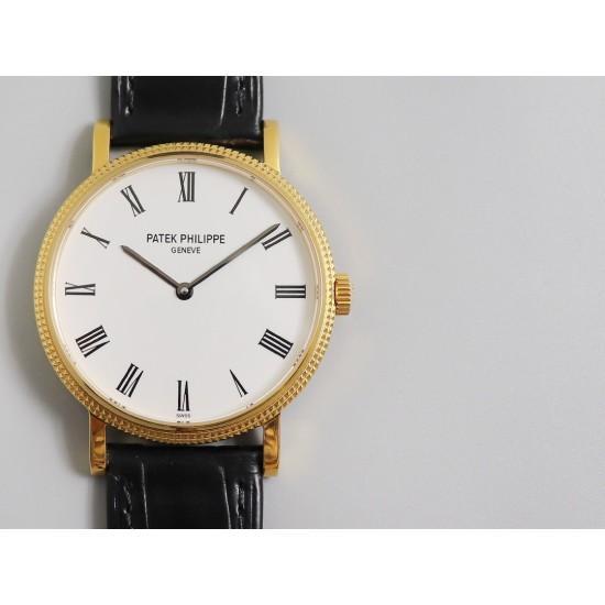 Patek Philippe - Calatrava 5120J 39mm YG/LE White Dial Roman Numeral Markers TWF Asia 21J Mod Cal.240