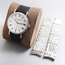 Patek Philippe - Calatrava 5120J 39mm SS/LE White Dial Roman Numeral Markers TWF Asia 21J Mod Cal.240