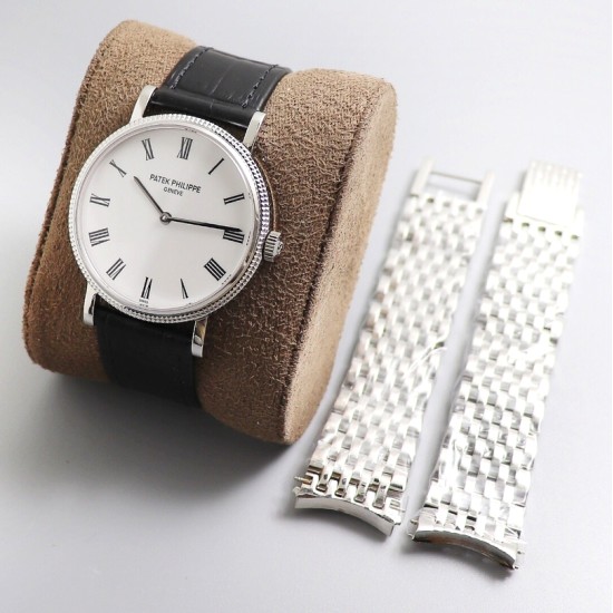 Patek Philippe - Calatrava 5120J 39mm SS/LE White Dial Roman Numeral Markers TWF Asia 21J Mod Cal.240