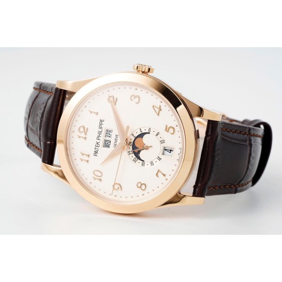 Patek Philippe - Annual Cal. Moonphase Ref.5396 38mm RG/LE Wht/Num ZF A324