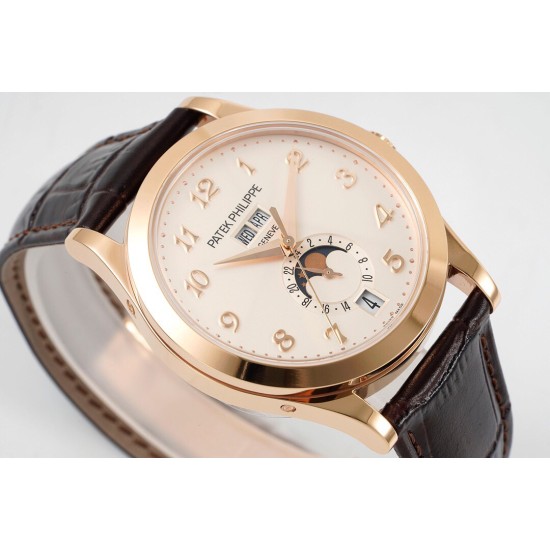Patek Philippe - Annual Cal. Moonphase Ref.5396 38mm RG/LE Wht/Num ZF A324