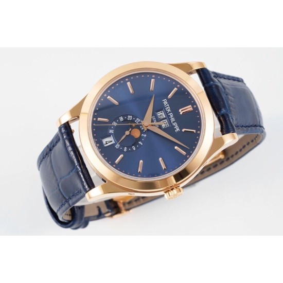 Patek Philippe - Annual Cal. Moonphase Ref.5396 38mm RG/LE Blue/Stk ZF A324
