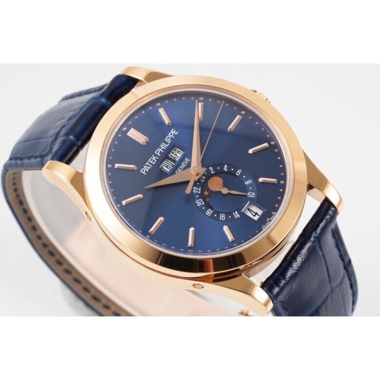 Patek Philippe - Annual Cal. Moonphase Ref.5396 38mm RG/LE Blue/Stk ZF A324