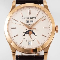 Patek Philippe - Annual Cal. Moonphase Ref.5396 38mm RG/LE Wht/Stk ZF A324