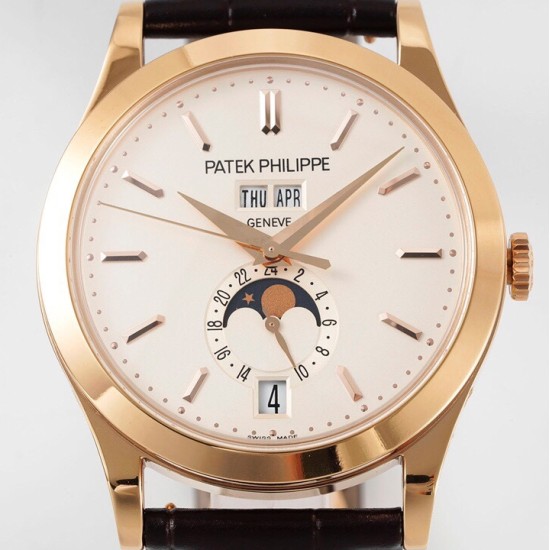Patek Philippe - Annual Cal. Moonphase Ref.5396 38mm RG/LE Wht/Stk ZF A324