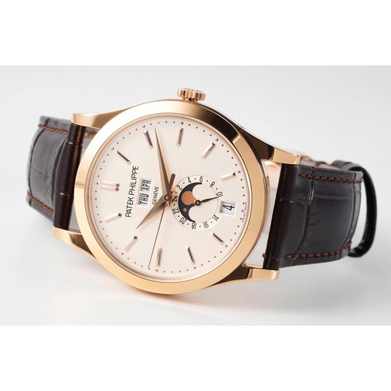 Patek Philippe - Annual Cal. Moonphase Ref.5396 38mm RG/LE Wht/Stk ZF A324