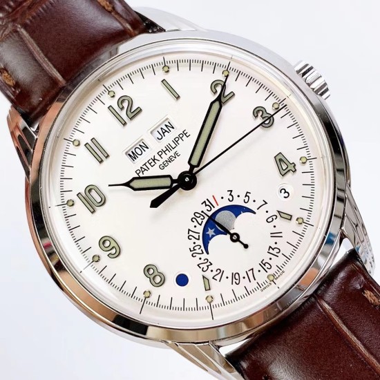 Patek Philippe - Annual Cal. Moonphase Ref.5320G-001 40mm SS/LE Wht/Num GRF A324