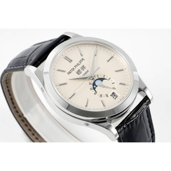 Patek Philippe - Annual Cal. Moonphase Ref.5396 38mm SS/LE Wht/Stk PPF A324
