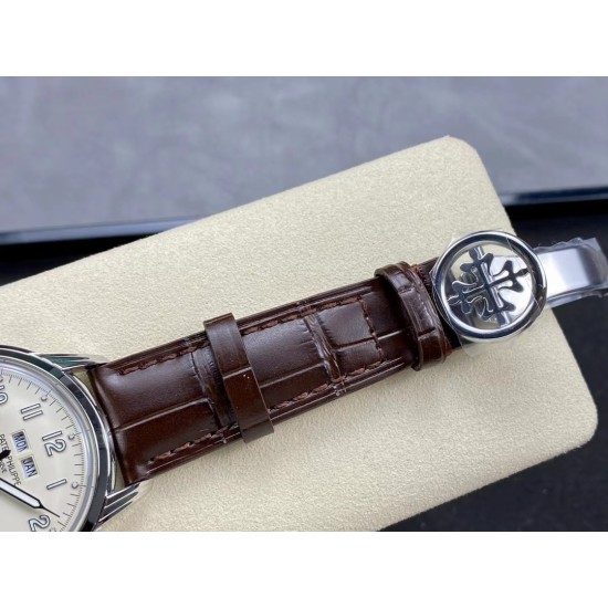 Patek Philippe - Annual Cal. Moonphase Ref.5320G-001 40mm SS/LE White/Num KRF A324