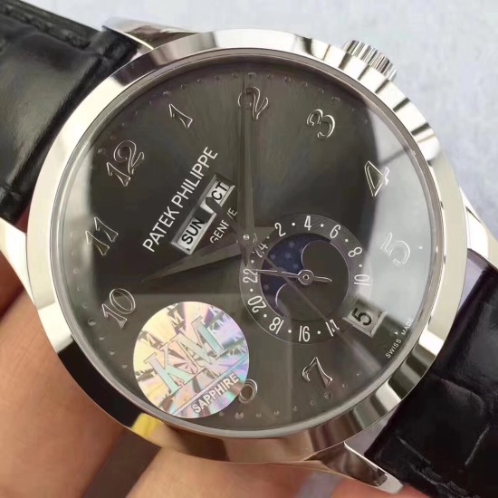 Patek Philippe - Annual Cal. Moonphase Ref.5396 38mm SS/LE Black/Num KMF A324