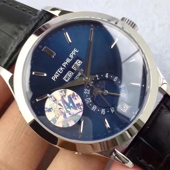 Patek Philippe - Annual Cal. Moonphase Ref.5396 38mm SS/LE Blue/Num KMF A324